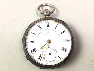 Lot 627 - SILVER OPEN FACE POCKET WATCH