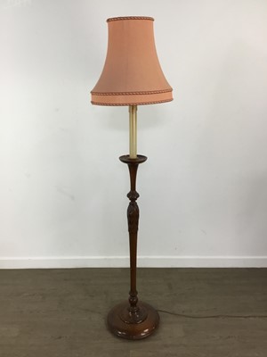Lot 648 - MAHOGANY FLOOR LAMP