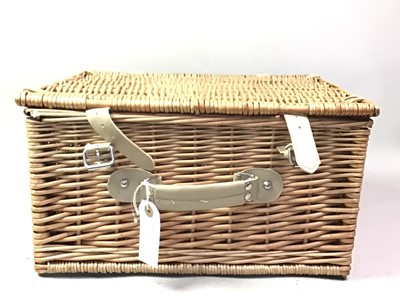 Lot 653 - TWO WICKER PICNIC HAMPERS