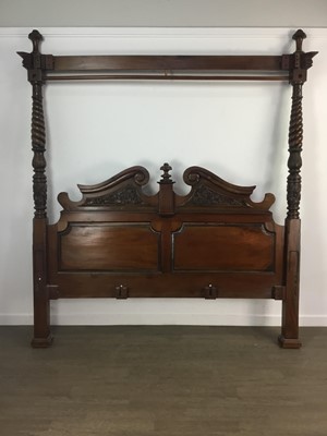 Lot 612 - MAHOGANY FOUR POSTER BED