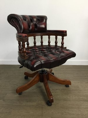 Lot 667 - CHESTERFIELD STYLE CAPTAIN'S CHAIR