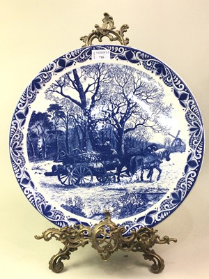 Lot 716 - DELFT BLUE AND WHITE CHARGER