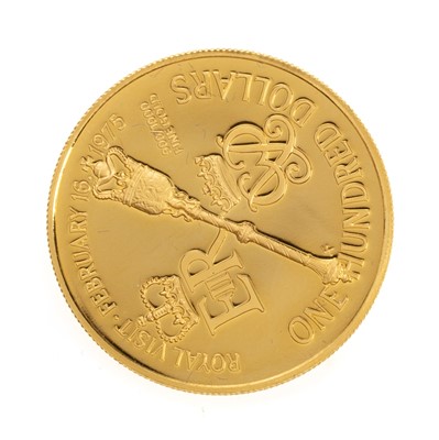 Lot 21 - BERMUDA ONE HUNDRED DOLLAR GOLD COIN