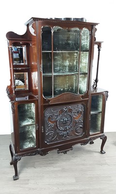 Lot 1274 - VICTORIAN MAHOGANY DISPLAY CABINET