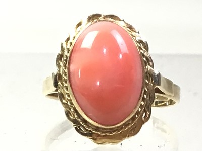 Lot 745 - THREE GOLD DRESS RINGS