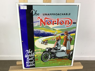 Lot 767 - THREE REPRODUCTION ENAMELLED ADVERTISEMENT SIGNS