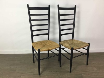 Lot 479 - GIO PONTI (ITALIAN, 1891-1979) FOR ROOKSMOOR, PAIR OF LADDERBACK CHAIRS