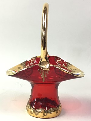 Lot 752 - VENETIAN RUBY GLASS DESSERT SERVICE