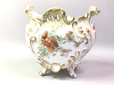 Lot 754 - LATE VICTORIAN CERAMIC JARDINIERE