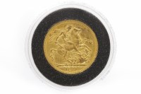 Lot 582 - GOLD SOVEREIGN DATED 1891 in capsule, not proof