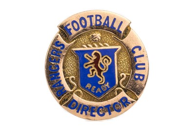 Lot 1699 - RANGERS F.C., GOLD AND ENAMEL DIRECTOR'S LAPEL BADGE