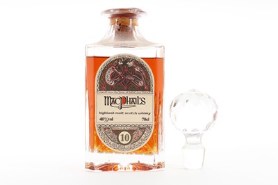 Lot 176 - MACPHAILS 10 YEAR OLD "BOOK OF KELLS" CRYSTAL DECANTER