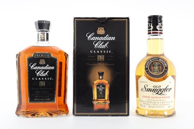 Lot 848 - CANADIAN CLUB 12 YEAR OLD 1L AND OLD SMUGGLER