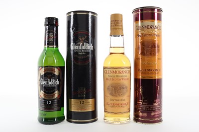 Lot 187 - GLENMORANGIE 10 YEAR OLD 35CL AND GLENFIDDICH 12 YEAR OLD 35CL