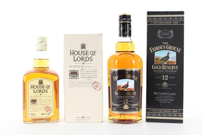 Lot 193 - HOUSE OF LORDS DELUXE AND FAMOUS GROUSE 12 YEAR OLD GOLD RESERVE