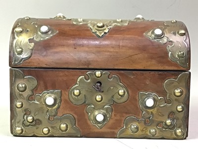 Lot 55 - VICTORIAN WALNUT TEA CADDY