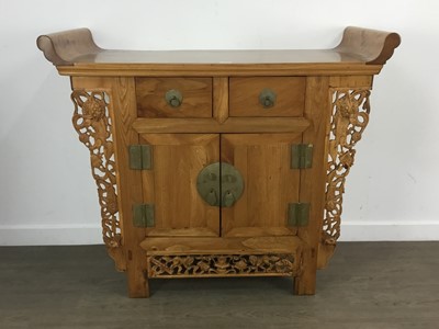 Lot 1574 - CHINESE ALTAR STYLE CUPBOARD