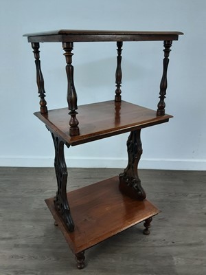 Lot 126 - VICTORIAN WALNUT WHAT NOT