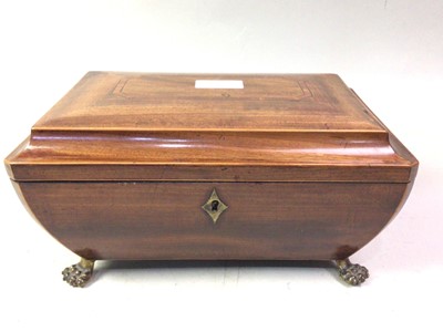 Lot 93 - VICTORIAN MAHOGANY CASKET