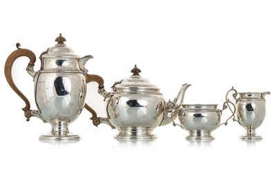 Lot 1176 - GEORGE V SILVER FOUR PIECE TEA SERVICE