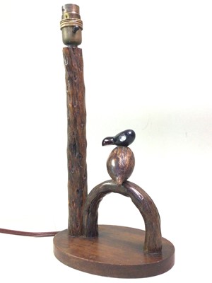 Lot 483 - HENRY HOWELL FOR ALFRED DUNHILL, YZ BIRD TABLE LAMP