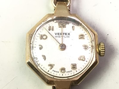 Lot 166 - VERTEX LADIES GOLD WRIST WATCH