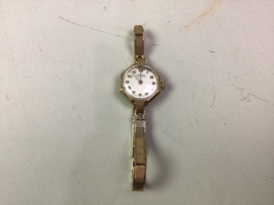 Lot 166 - VERTEX LADIES GOLD WRIST WATCH