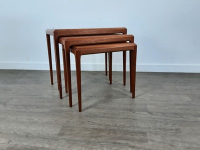 Lot 489 - JOHANNES ANDERSEN FOR CFC SILKEBORG, NEST OF THREE TEAK TABLES