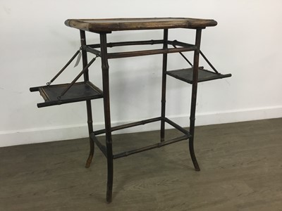 Lot 196 - TWO VICTORIAN AESTHETIC MOVEMENT BAMBOO OCCASIONAL TABLES