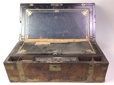 Lot 201 - VICTORIAN WALNUT LAP DESK