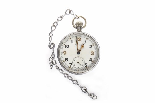Lot 755 - HELVETIA MILITARY ISSUE POCKET WATCH the round...