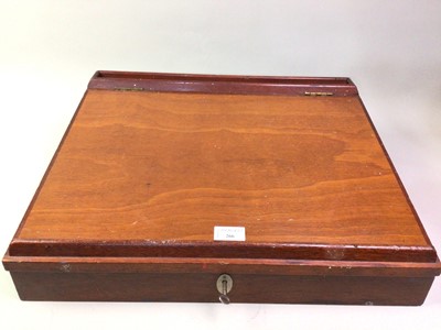 Lot 266 - MAHOGANY WRITING SLOPE