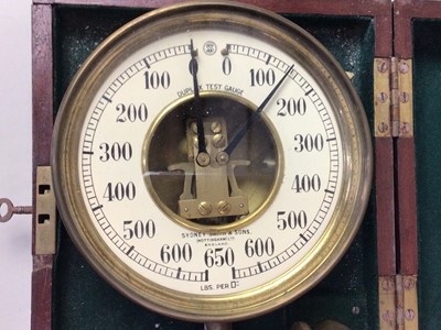 Lot 281 - SYDNEY SMITH & SONS BRASS DUPLEX TEST GAUGE