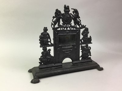 Lot 334 - VICTORIAN CAST IRON MANTEL ORNAMENT