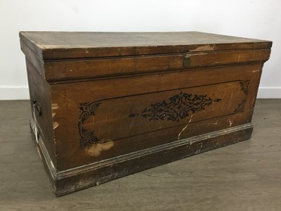 Lot 353 - TWO VICTORIAN PINE BLANKET CHESTS