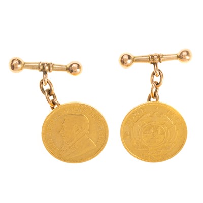 Lot 499 - PAIR OF HALF POND CUFFLINKS