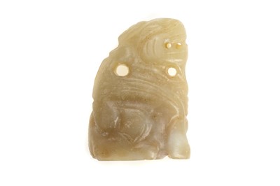 Lot 640 - CARVED SOAPSTONE AMULET/NETSUKE