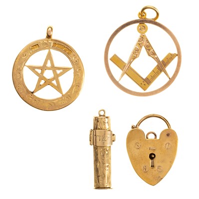 Lot 507 - FOUR NINE CARAT GOLD PENDANTS