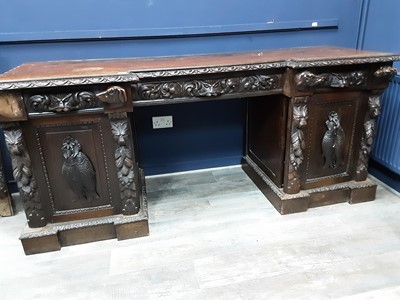 Lot 446 - VICTORIAN OAK SIDEBOARD