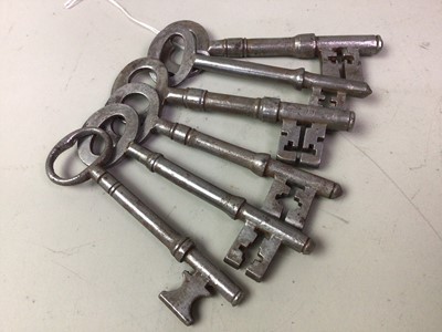 Lot 365 - SIX ANTIQUE KEYS