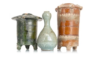 Lot 1622 - TWO CHINESE GRANARY JARS