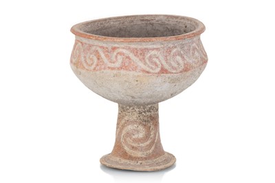 Lot 1631 - CHINESE TERRACOTTA STEM BOWL