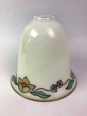 Lot 374 - GROUP OF FIVE ART DECO STYLE LAMP SHADES