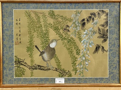 Lot 383 - TWO CHINESE WATERCOLOUR PAINTINGS