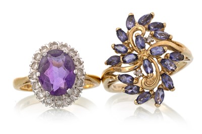 Lot 552 - TWO GEM SET DRESS RINGS