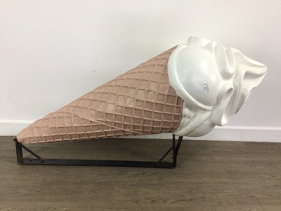 Lot 523 - FIBREGLASS MODEL OF AN ICE CREAM CONE