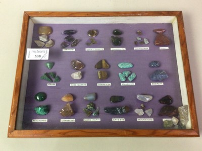 Lot 538 - SEMI PRECIOUS STONE DISPLAY