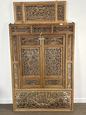 Lot 1715 - GROUP OF CHINESE WOODEN WINDOW SCREENS