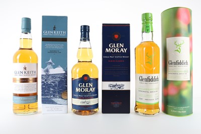 Lot 203 - GLENFIDDICH ORCHARD EXPERIMENT #03, GLEN KEITH DISTILLERY EDITION AND GLEN MORAY