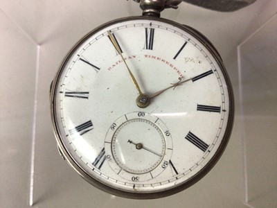 Lot 419 - FOUR SILVER CASED POCKET WATCHES